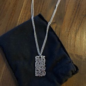 Lois Hill Sterling silver Dog tag style necklace